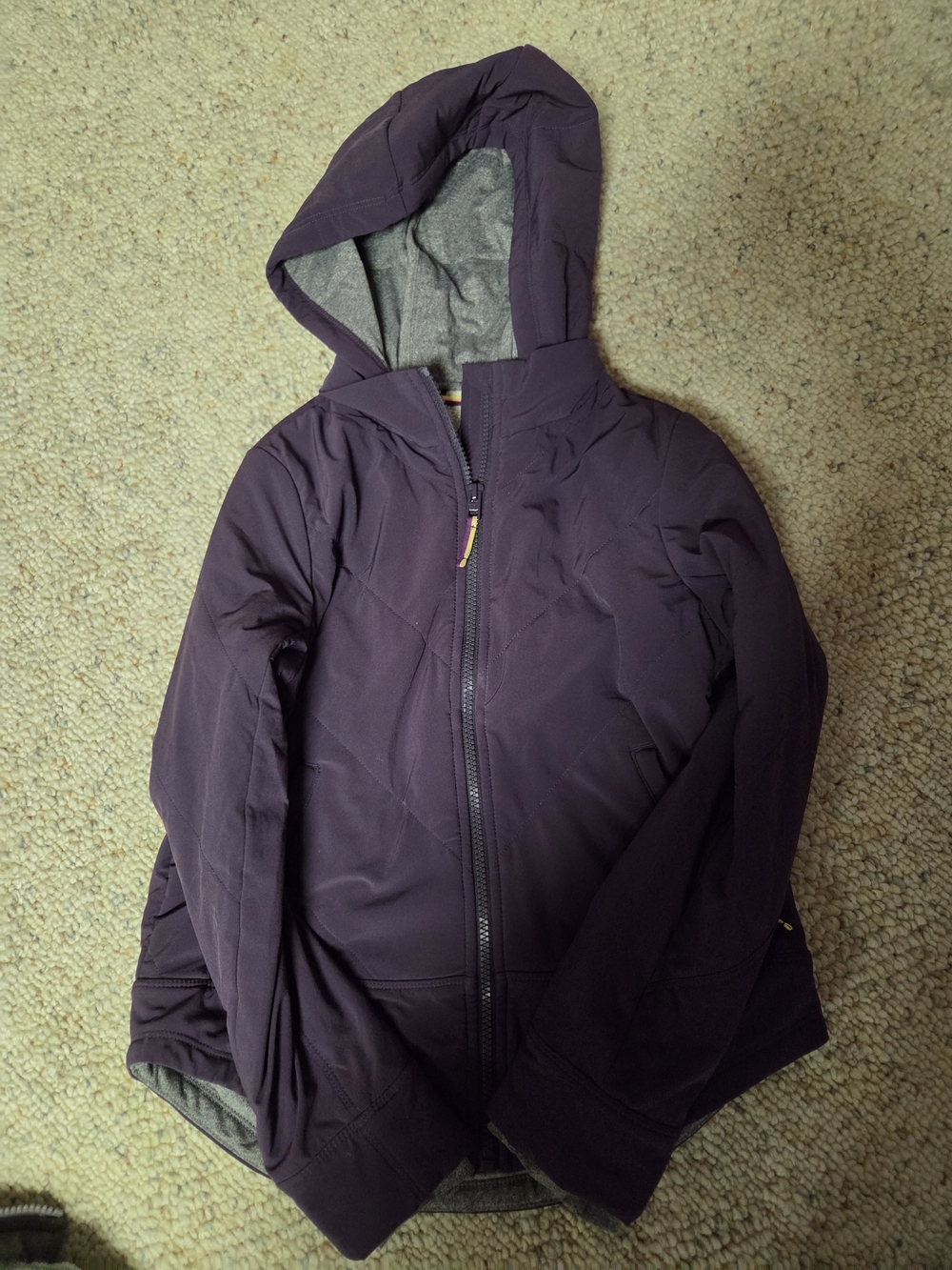 Athena Girl Hooded Insulated Jacket in Plum Size 8/10